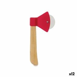 Tagliapizza Ascia Rosso Marrone Acciaio inossidabile Bambù polipropilene (21,7 x 2 x 10 cm) (12 Unità)