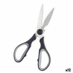 Scissors Black Silver Stainless steel 8,5 x 21 x 1,5 cm (12 Units)