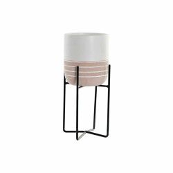 Vaso DKD Home Decor 8424001831067 Bianco Marrone Nero Metallo Ceramica Rotondo Boho 11 x 11 x 23,2 cm