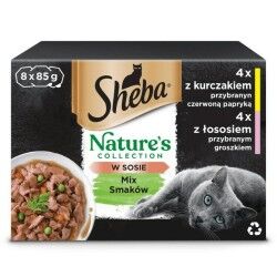 Cibo per gatti Sheba Nature's Collection Mix Pollo Salmone 8 x 85 g