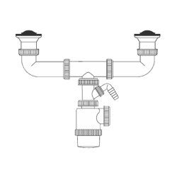 Sifone del lavandino Mirtak v70 PVC