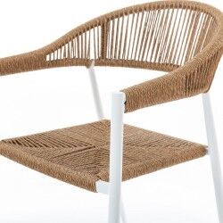 Garden chair Neska ii White Synthetic Aluminium 56 x 59,5 x 81 cm