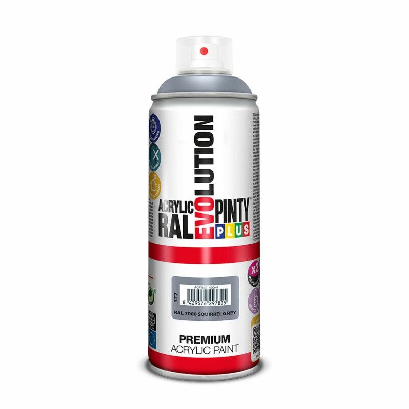 Vernice spray Pintyplus Evolution RAL 7000 Grigio squirrel 400 ml