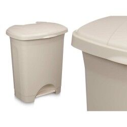 Cestino a pedale Beige Plastica 30 L (4 Unità)