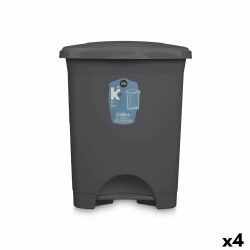 Pedal bin Anthracite Plastic 30 L (4 Units)