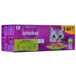 Cibo per gatti Whiskas Mix Favourites in jelly Pollo Salmone Tonno Carne di vitello 40 x 85 g