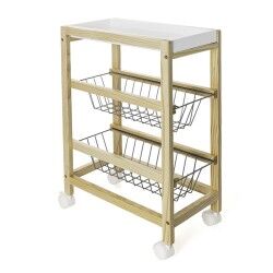 Carrello per Verdure Quid Gala Bianco Legno 40,5 x 24 x 60 cm