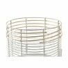 Set di Vasi DKD Home Decor Bianco Naturale Metallo Rattan Quadrato 25 x 25 x 32 cm (2 Unità)