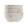 Vaso DKD Home Decor Marrone Naturale Quadrato Boho 17 x 17 x 16 cm