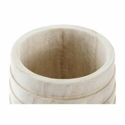 Vaso DKD Home Decor Marrone Naturale Quadrato Boho 17 x 17 x 16 cm