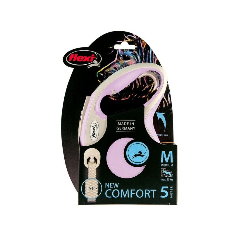 Guinzaglio per Cani Flexi New Comfort Rosa Taglia XS (3 m)