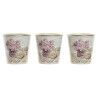 Set of pots DKD Home Decor Beige Pink PVC Aluminium Shabby Chic 38 x 12 x 14 cm (3 Pieces)