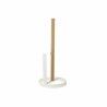 Kitchen Paper holder DKD Home Decor 13 x 13 x 31,5 cm Natural Metal White Pinewood