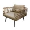 Garden sofa Ariki 83 x 84 x 67 cm synthetic rattan Steel