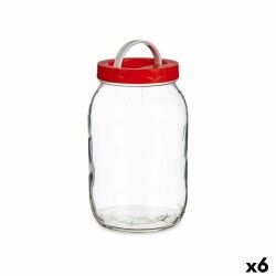 Vaso Coperchio con manico Rosso polipropilene 2 L 12 x 21 x 12 cm (6 Unità)