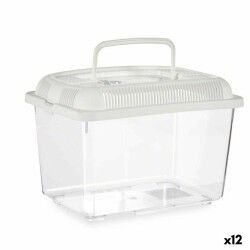 Fish tank With handle Medium White Plastic 3 L 17 x 16 x 24 cm (12 Units)