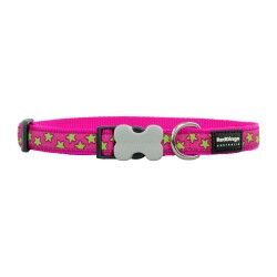 Collare per Cani Red Dingo Stars 20-32 cm Rosa Rosso