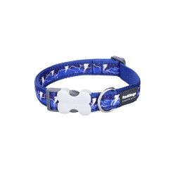 Collare per Cani Red Dingo STYLE LIGHTNING Blu Marino