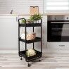 Vegetable trolley Quid Apolo Black Metal 34,5 x 29,5 x 77 cm