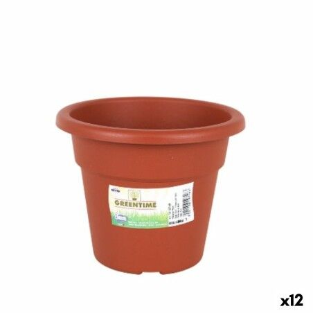 Vaso Dem Greentime Rotonda Marrone Ø 16 x 13 cm (12 Unità)