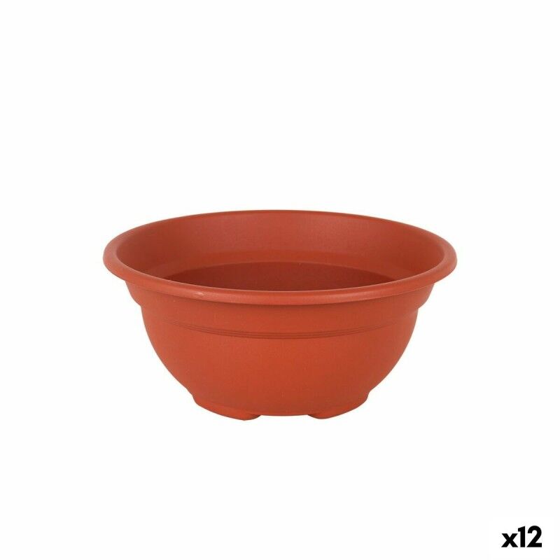 Plant pot Dem Greentime Circular Bowl Brown ø 20 x 9 cm (12 Units)