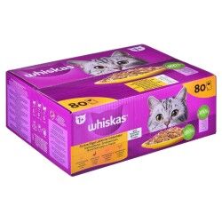 Cat food Whiskas Jelly Chicken Turkey Duck Birds 80 x 85 g