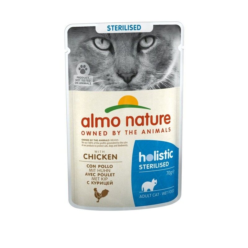 Cibo per gatti Almo Nature Holistic Sterilised Pollo 70 L 70 g