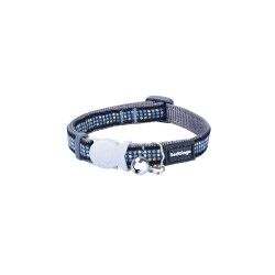 Dog collar Red Dingo STYLE MODERN ON COOL GREY 31-47 cm