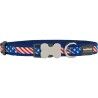 Collare per Cani Red Dingo STYLE US FLAG 31-47 cm