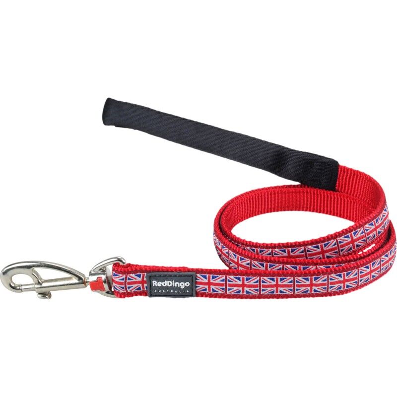 Dog Lead Red Dingo STYLE UNION JACK FLAG Multicolour 15mm x 120 cm