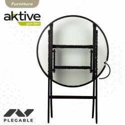 Table set with 2 chairs Aktive Anthracite Circular 3 Pieces (Refurbished B)