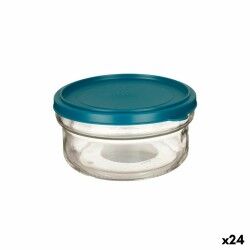 Porta Pranzo Rotondo con Coperchio Verde polipropilene 415 ml 12 x 6 x 12 cm (24 Unità)