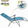 Sun-lounger Aktive textilene Blue 160 x 76 x 52 cm