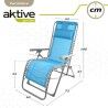 Sun-lounger Aktive textilene Blue 160 x 76 x 52 cm