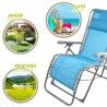 Sun-lounger Aktive textilene Blue 160 x 76 x 52 cm