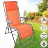 Sun-lounger Aktive textilene Orange 160 x 76 x 52 cm