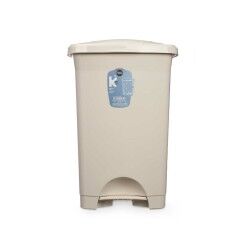 Cestino a pedale Beige Plastica 50 L (3 Unità)