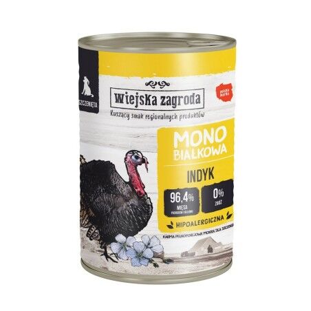 Wet food WIEJSKA ZAGRODA Monoprotein Pavo Turkey 400 g