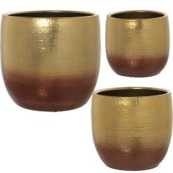 Set of Planters Alexandra House Living Gold Ceramic 3 Pieces