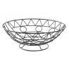 Fruit Bowl DKD Home Decor Black Metal Aluminium Geometric 28 x 28 x 10 cm