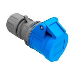 Plug socket EDM Blue Blue/White Aerial 16 A CETAC With lid