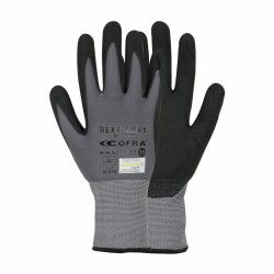 Guanti da Lavoro Cofra Dextermax Grigio Nylon Nitrile