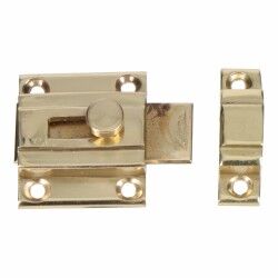 Door bolt EDM Fastener Golden 25 mm Polished brass