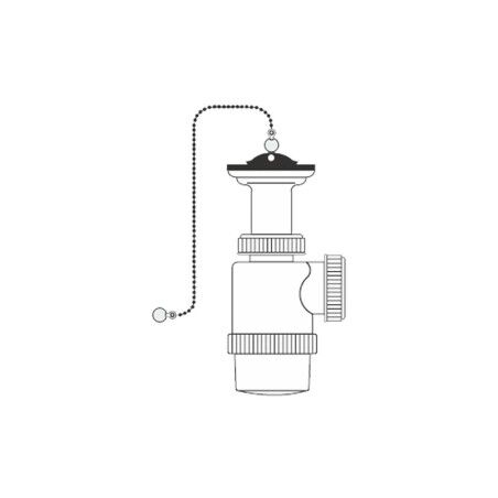 Sifone del lavandino Mirtak v70 PVC