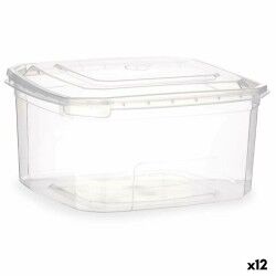 Portapranzo Rettangolare con Coperchio Trasparente polipropilene 1 L 14,1 x 8 x 15,5 cm (12 Unità)