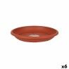 Flower Pot Dish Dem Squares Brown 24 x 2 x 3,2 cm (6 Units)