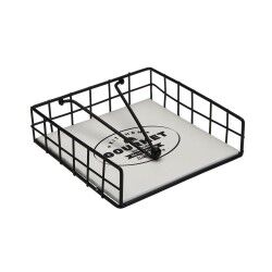 Napkin holder Versa Gourmet Steel 18 x 7 x 18 cm