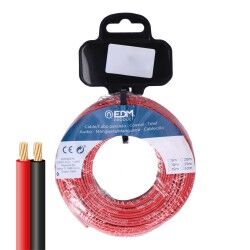 Flat parallel cable EDM 28707 Black Red 15 m 2 x 1 mm