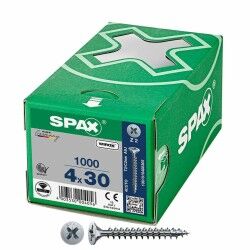 Box of screws SPAX Wirox Z2 Flat head 4,0 x 30 mm 1000 Unidades