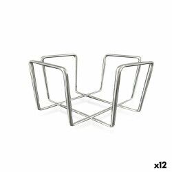 Portatovagliolo Quttin 17,5 x 17,5 x 9,5 cm (12 Unità) Cromato